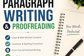 do paragraph writing and proofreading for you