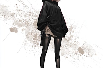 do a anime and manga character illustration