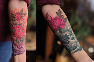 create a tattoo design of tattoo sleeve