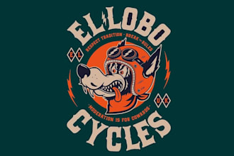 do retro wolf summer typography t shirt logo design