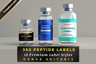 make premium supplement product bottle label design