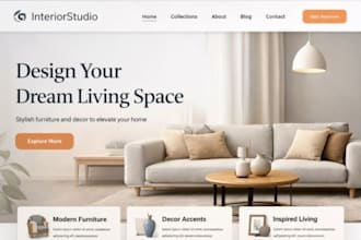 design furniture shopify store, home decor website, furniture shopify website