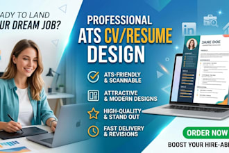 write and design a professional ats resume CV
