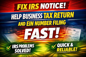 fix irs notice help business tax return and ein number filing fast