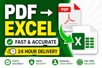 do PDF invoice data entry into excel spreadsheet