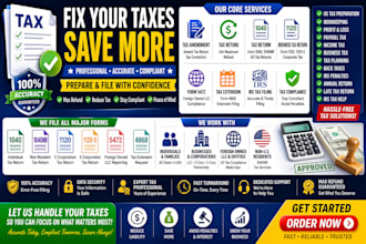 prepare and file irs tax reduction, tax amendment, tax refund, tax extension
