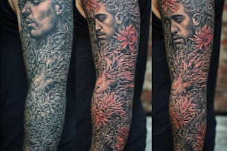 design a modern and minimalist tattoo design