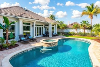 real estate photo editing,virtual staging,pool, landscaping