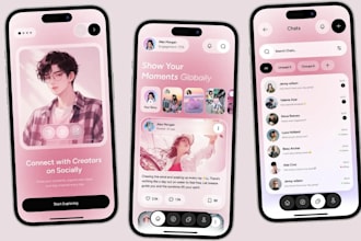 develop community forum app, social networking app, messaging app, chat app