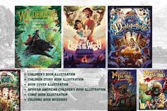 illustrate children story book and kids book for amazon KDP