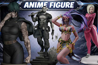 sculpt custom anime figure 3d model stl printable toys zbrush character figurine