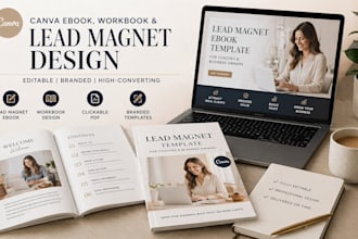 design canva lead magnet ebook workbook pdf for coaches real estate brands
