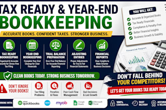 provide tax ready, year end bookkeeping, trial balance and adjusting entries
