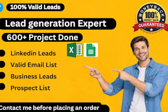prepare b2b leads, linkedin leads and targeted valid email list