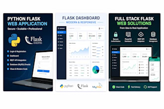 develop python flask web app with login system and dashboard