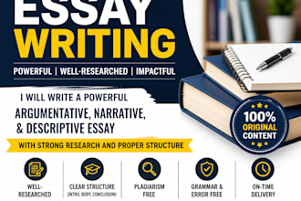 write a powerful argumentative, narrative, or descriptive essay with research