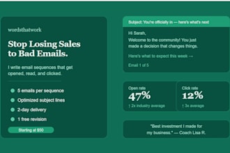 write a high converting email sequence for your business