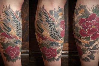 do awesome original japanese tattoo, irezumi tattoo design