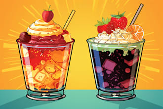 design food pop art of your food pop art