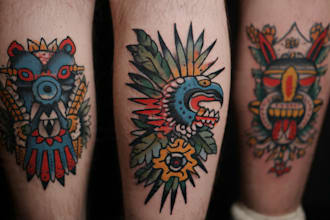 create a rad traditional tattoo design