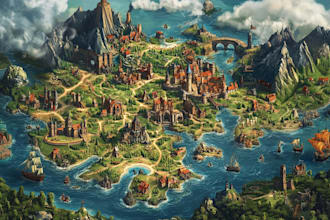 vector map illustration custom map design site map