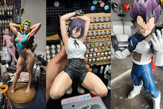 3d print and paint anime figure miniature statue stl resin for display