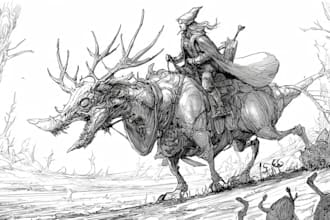draw a fantasy sketchy illustration