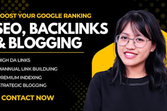 build blogging website on page SEO and backlinks
