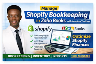manage shopify bookkeping in zoho books quickbooks with inventory tracking
