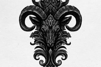make a fineline or blackwork tattoo in high resolution