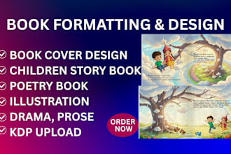poetry book formatting poetry book cover design children story book illustration