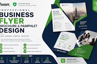design professional digital business flyer, poster, brochure pamphlet leaflet
