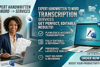 type handwritten notes or scanned files into editable word