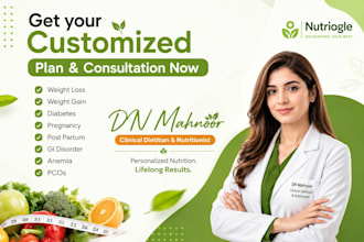 be your nutritionist and create diet plans for you