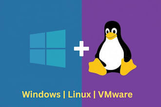 install and configure windows or linux on vmware or virtualbox
