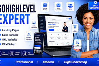 build gohighlevel landing page, sales funnel and website