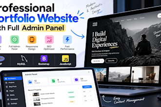 build a professional portfolio website with full admin panel