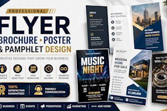 design a professional digital business flyer pamphlet poster broucher create