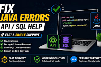 help fix basic java, API or sql errors