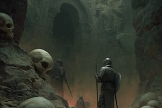 design dark fantasy art with horror elements