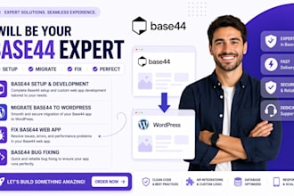 base44 expert migrate base44 to wordpress fix base44 web app base 44 bug fixing