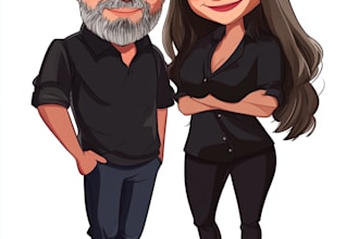 do couple caricature illustration for you