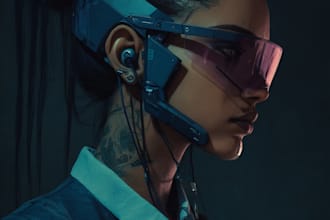 do city art, cyberpunk art illustration