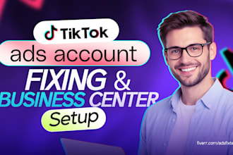 fix suspended tiktok ads account and setup tiktok business center