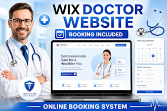 design a wix doctor website with online appointment booking system
