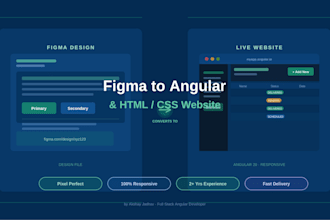 build pixel perfect figma to angular or HTML CSS website