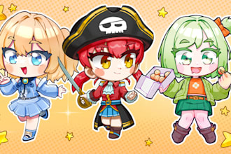 draw cute chibi, no ai