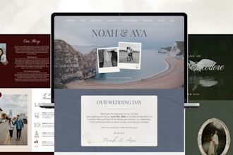 design a beautiful personalised canva wedding website