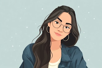 create a unique flat vector illustration