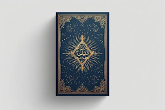 design an exceptional book cover in arabic